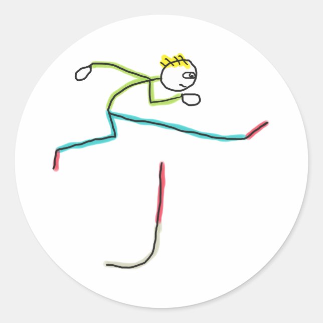 Adesivo Hurdling Stickman (Frente)