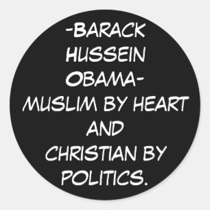 Adesivo - HusseinObama-muçulmanos de Barack pelo hea… -