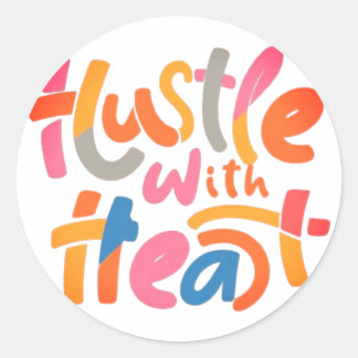 Adesivo "Hustle com Coração"