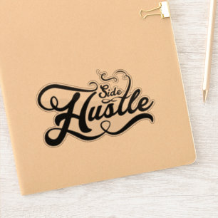 Adesivo Hustle lateral   Preto   Limpar