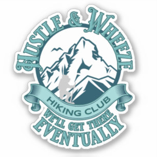 Adesivo Hustle & Wheeze Hiking Club