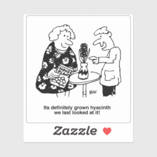 Adesivo Hyacinth House Plant Pun Cartoon
