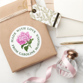 Adesivo Hydrangea branca e rosa feita com amor