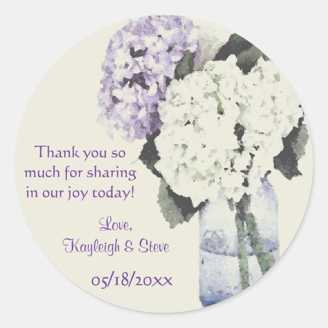 Adesivo Hydrangea Dreams Favor Stickers (Frente)
