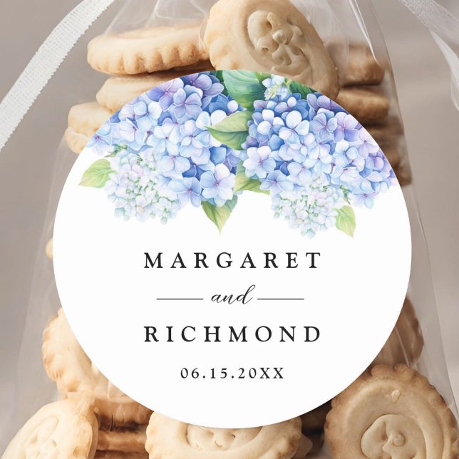 Adesivo Hydrangea Dusty Blue Floral Casamento (Criador carregado)