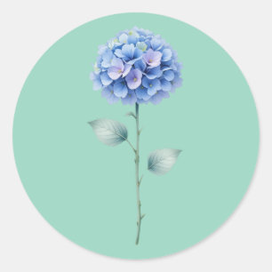 Adesivo Hydrangea Floral de Aquarela Minimalista