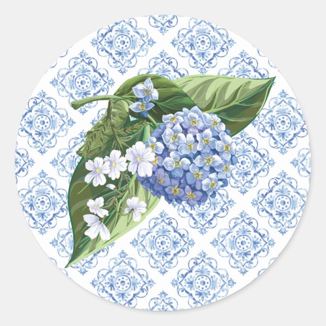 Adesivo Hydrangeas Blue Envelope Seals (Frente)