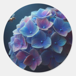 Adesivo Hydrangeas Floral Purple e Blue