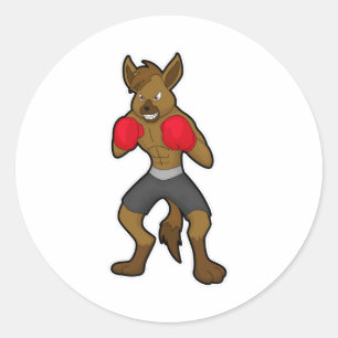 Adesivo Hyena no Boxing com luvas in a box