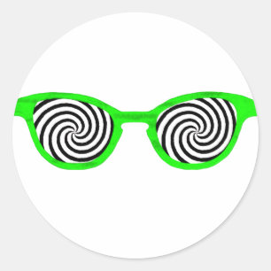 Adesivo Hypnotize a borda verde dos óculos de sol o MUSEU