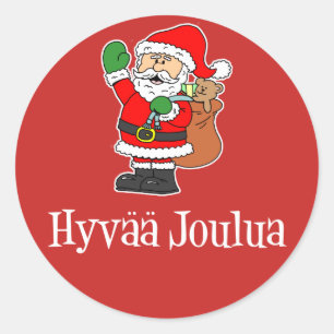 Adesivo Hyvaa Joulua Papais noeis finlandeses de Natal Ver