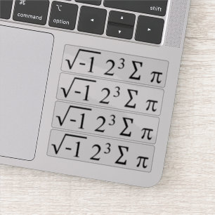 Adesivo i 8 sum pi - Eu comi alguma torta - Fórmula de mat