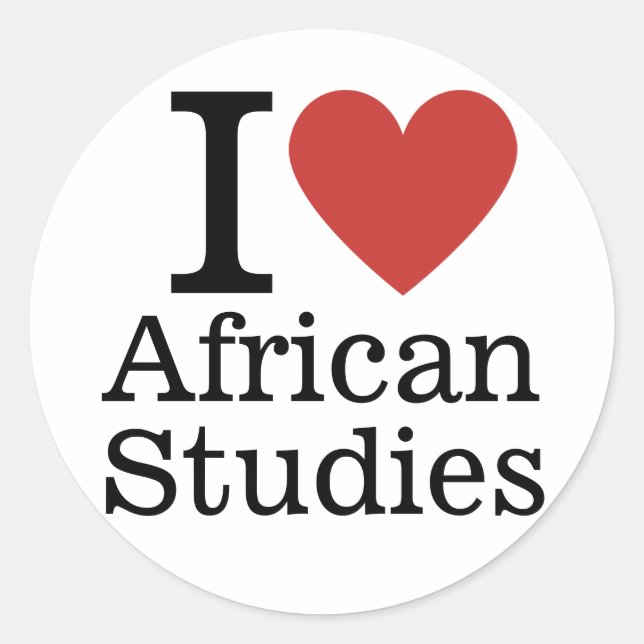 Adesivo I ❤️ African Students for Students/Faculty CUSTOM (Frente)
