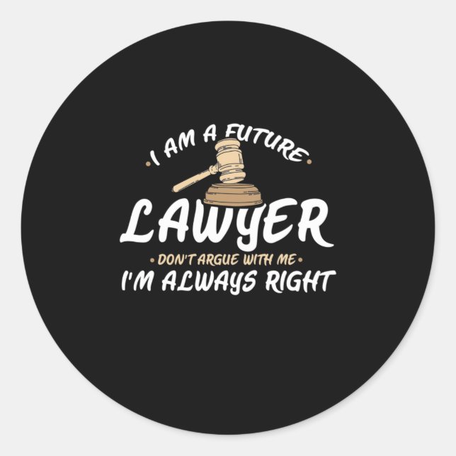 Adesivo I Am A Future Lawyer (Frente)