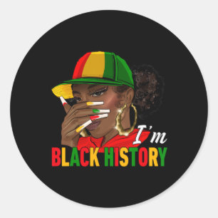 Adesivo I Am Black History African American Black Woman Wi