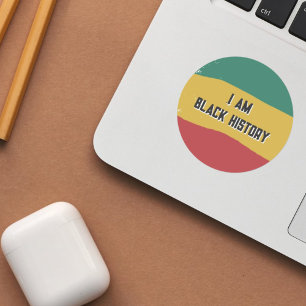 Adesivo I Am Black History Flag Sticker