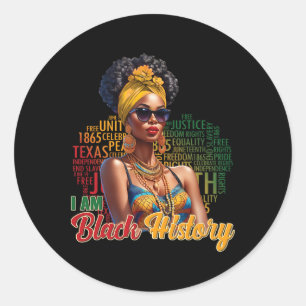Adesivo I Am Black History Outfit Women 1865 Fr