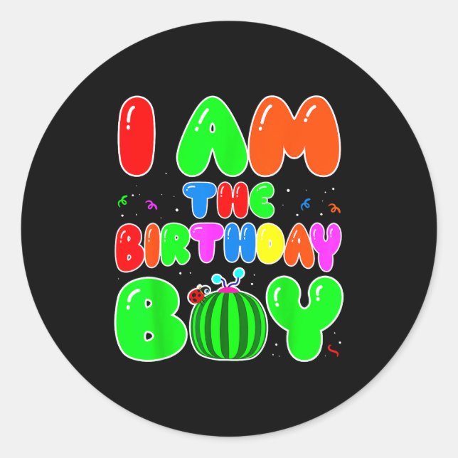 Adesivo I Am The Birthday Boy Funny Watermelon Birthday Fa (Frente)