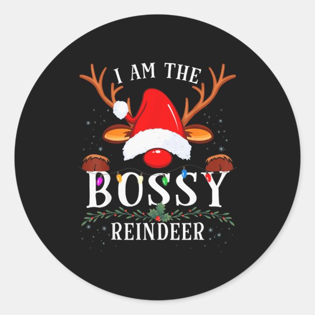 Adesivo I Am The Bossy Reindeer Christmas Family  (Frente)