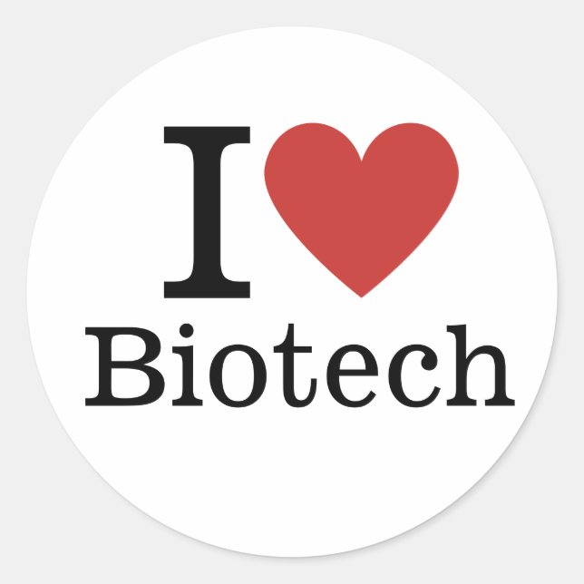 Adesivo I ❤️ Biotech for Students/Faculty CUSTOM (Frente)
