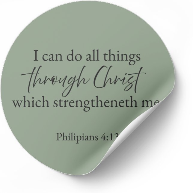 Adesivo I Can Do All Things Philippians 4:13 Christian (Minimalist Bible verse sticker — Philippians 4:13)