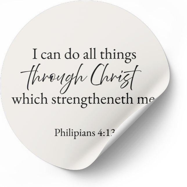 Adesivo I Can Do All Things Philippians 4:13 Christian  (Criador carregado)