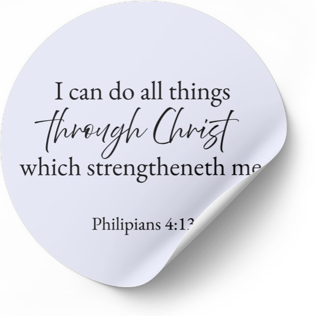 Adesivo I Can Do All Things Through Christ – Philippians  (Criador carregado)