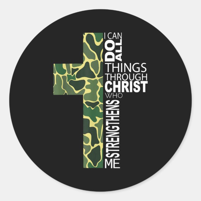 Adesivo I Can Do All Things Through Christ Who Strengthens (Frente)