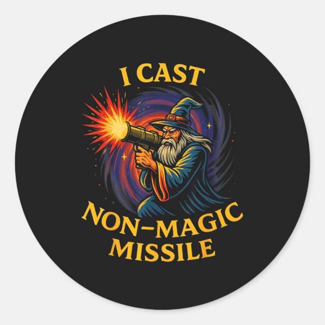Adesivo I Cast Non-magic Missile Funny Wizard Parody Meme  (Frente)