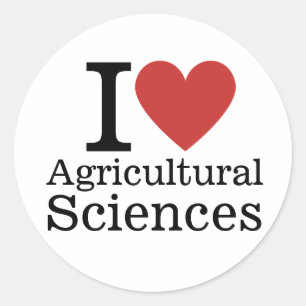 Adesivo I ❤️ Ciências Agrícolas para Estudantes/Faculdade