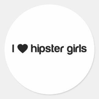 Adesivo I (coração) hipsteres