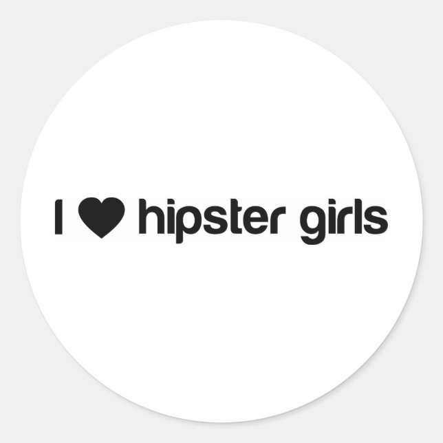 Adesivo I (coração) hipsteres (Frente)