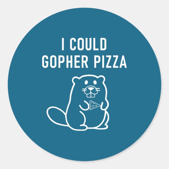 Adesivo I Could Gopher Zza Funny Puns Jokes Sarcastic  (Frente)