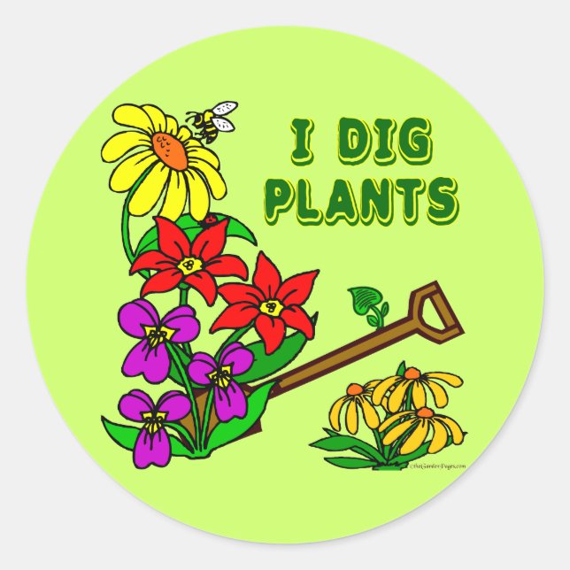 Adesivo I Dig Plantas Gardener Dizendo (Frente)