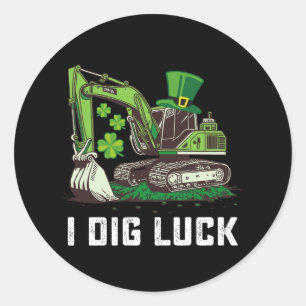 Adesivo I Dig Sorck Excavator Dia de São Patrício Irlandês