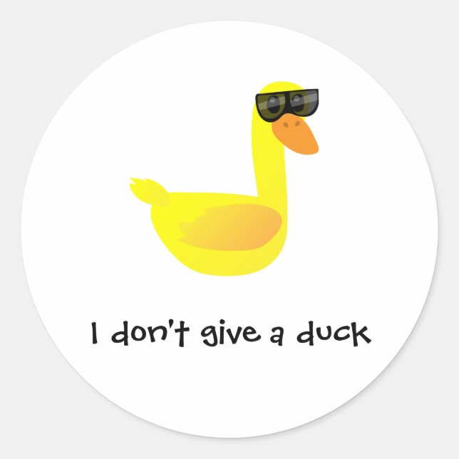 Adesivo I don't give a Duck Humor (Frente)