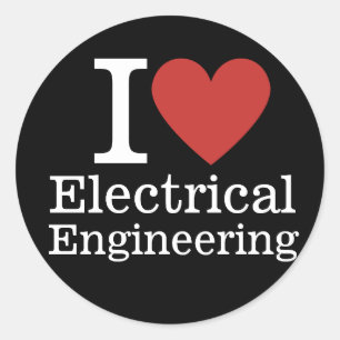 Adesivo I ❤️ Engenharia Elétrica para Estudantes/Faculdade