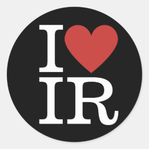 Adesivo I ❤️ Estudantes de Relações Internacionais IR/Facu