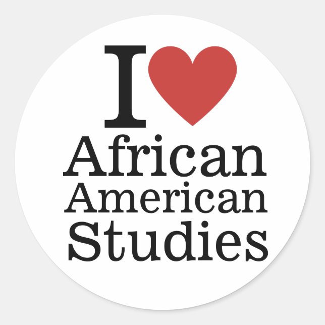 Adesivo I ❤️ Estudos Afro-Americanos para Estudantes/Facul (Frente)