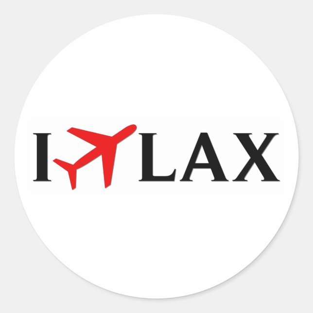 Adesivo I Fly LAX - Aeroporto Internacional de Los Angeles (Frente)