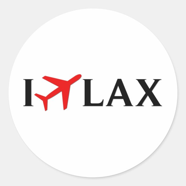 Adesivo I Fly LAX - Aeroporto Internacional de Los Angeles (Frente)