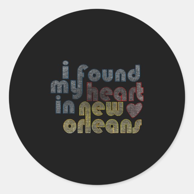 Adesivo I Found My Heart In New Orleans  (Frente)