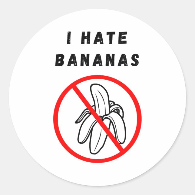 Adesivo I Hate Bananas  (Frente)