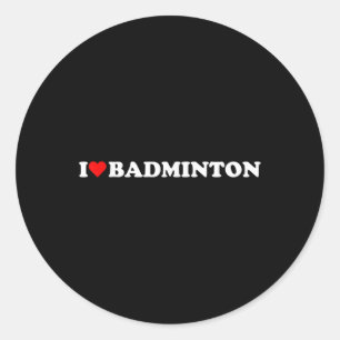 Adesivo I Hearminton I Love Badminton Hobby Theme Lov