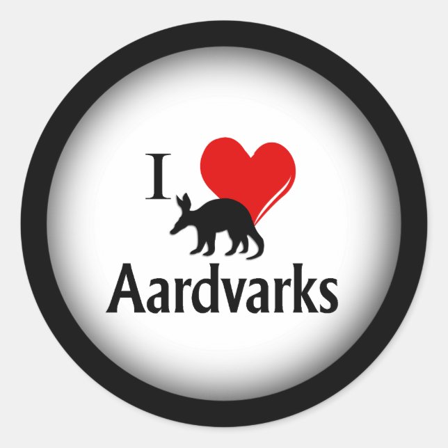 Adesivo I Heart Aardvarks (Frente)