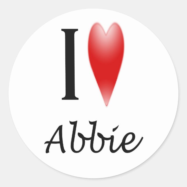 Adesivo I Heart Abbie (Frente)