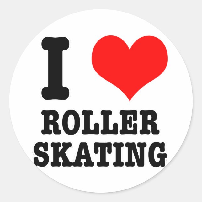 ADESIVO I HEART (AMOR) ROLLER SKATING (Frente)