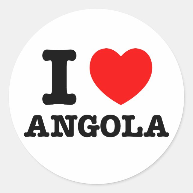 Adesivo I Heart Angola (Frente)