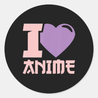 Adesivo I Heart Anime I Love Anime