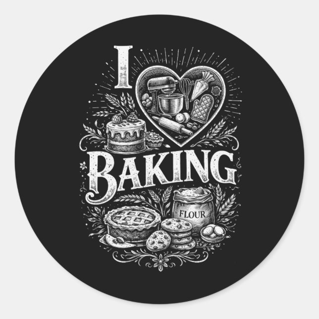 Adesivo I Heart Baking (Frente)
